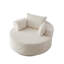 Chaise pivotante moderne de 55 pouces avec dossier coussiné, rotation à 360 degrés-1872893514