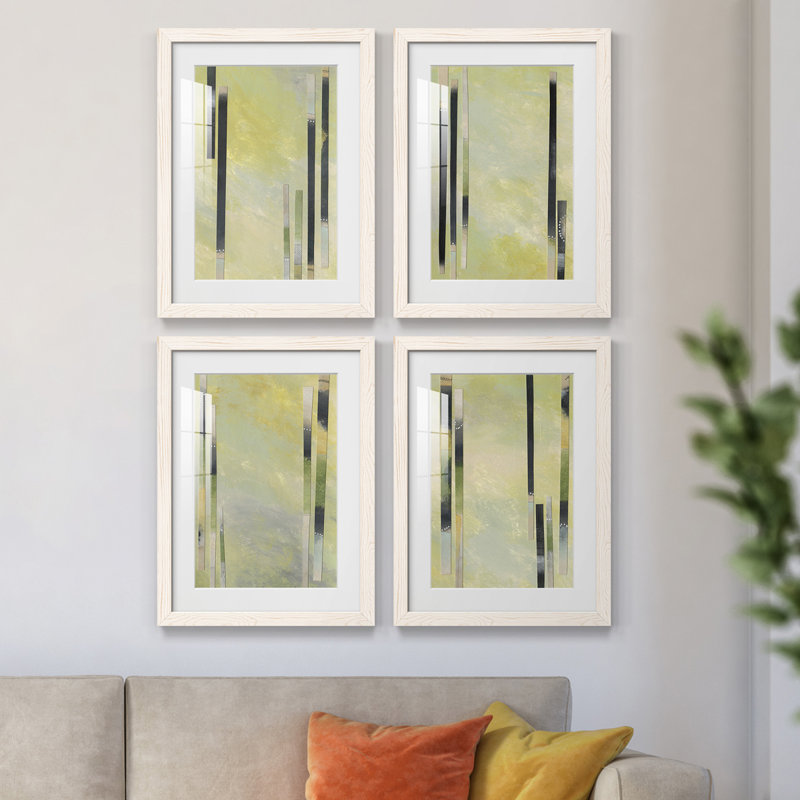 Neutral Assemblage I - reproduction de 4 pièces, H 37,5 po x l 110 po x P 1,5 po, Blanc