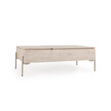 Rocklin Mango Wood Lift Top Coffee Table In White