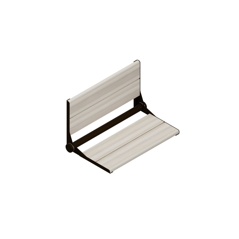 Invisia SerenaSeat Pro inoxydable, largeur 26 po, teinte claire, cadre bronze huilé
