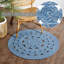 Lyta couleur unie recyclé tressé à la main P.E.T. Tapis intérieur / extérieur bleu-2093374474