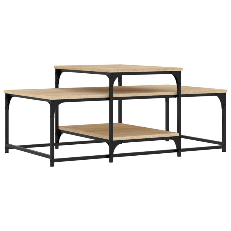 Austintown Frame Coffee Table with Storage, Sonoma Oak