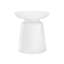 Table de bout moderne moderne en métal blanc - Tambour, table de chevet, table de chevet, 22 po de hauteur pour le salon et la chambre à coucher, table d'appoint élégante, table de bout, table de chevet