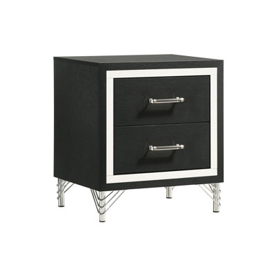 2 Drawers Modern Nightstand Bedside Table