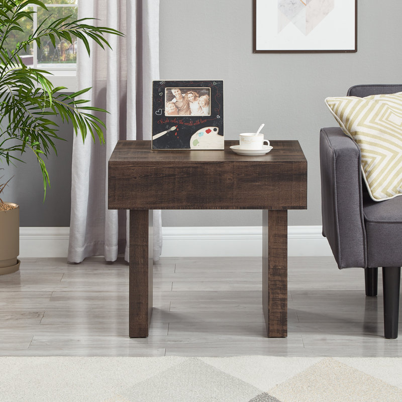 Athens Modern Accent End Table, Brown