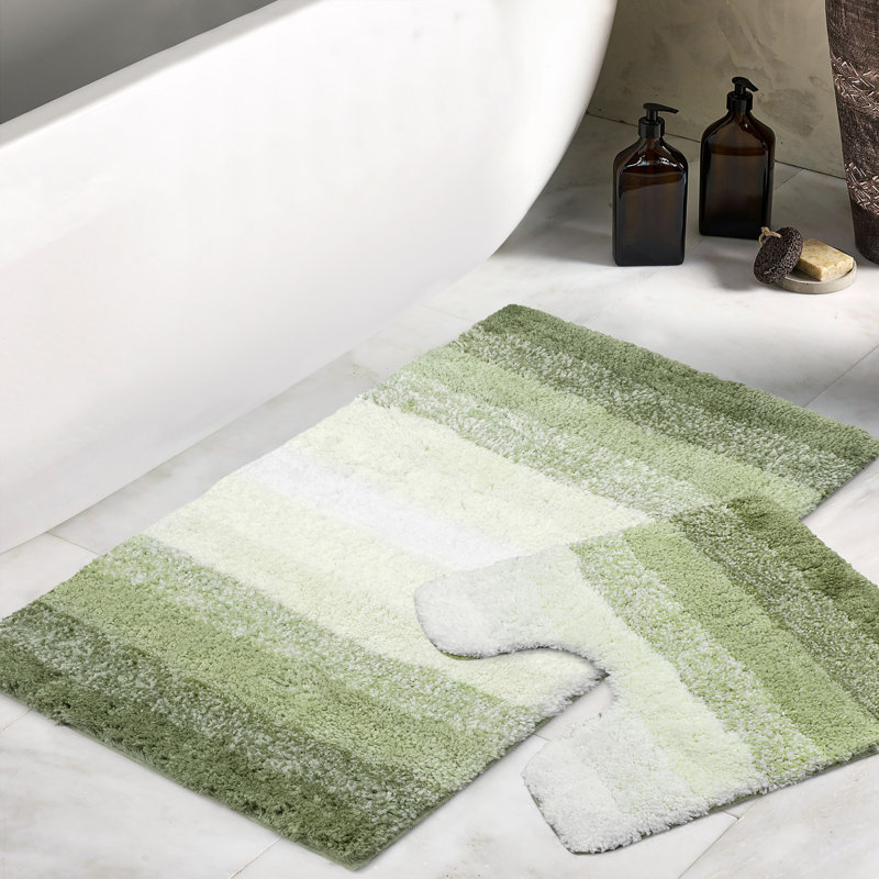 Joondalup Superstripe Bath Set, Sage
