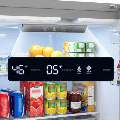 20.3 Cu Ft 3-Door French Door Refrigerator, VCM Stainless Steel, Auto Ice & Water Filter, Multi-Air Fast Cooling, Inverter, Energy Star, Silver