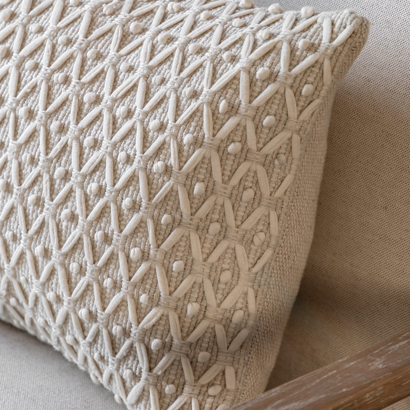 Cream Square Throw Cushion