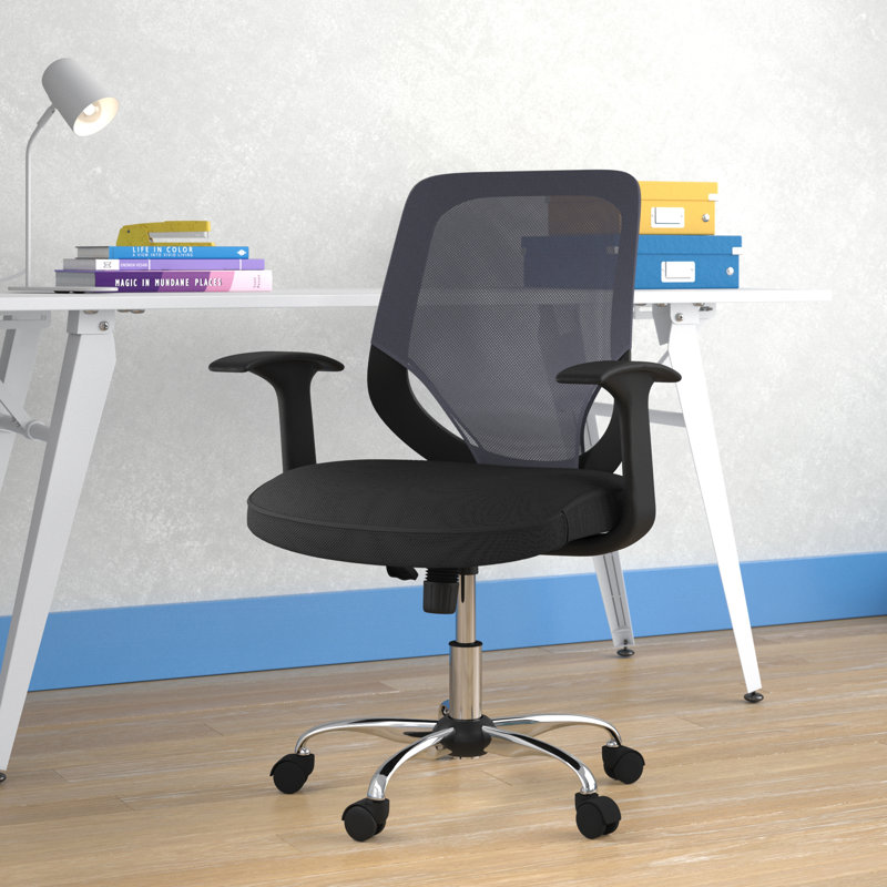 Grey Mid-Back Mesh Office Chair