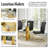 Modern Glass Dining Table Set, 63" Tempered Glass Top With PU Leather Upholstered Cantilever Chairs And Backrest Pull Ring-118348453-118348454-118348458