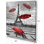 Photographie de toile Cityscape Flying Umbrella Tower Eiffel - Paris Umbrella-29506591