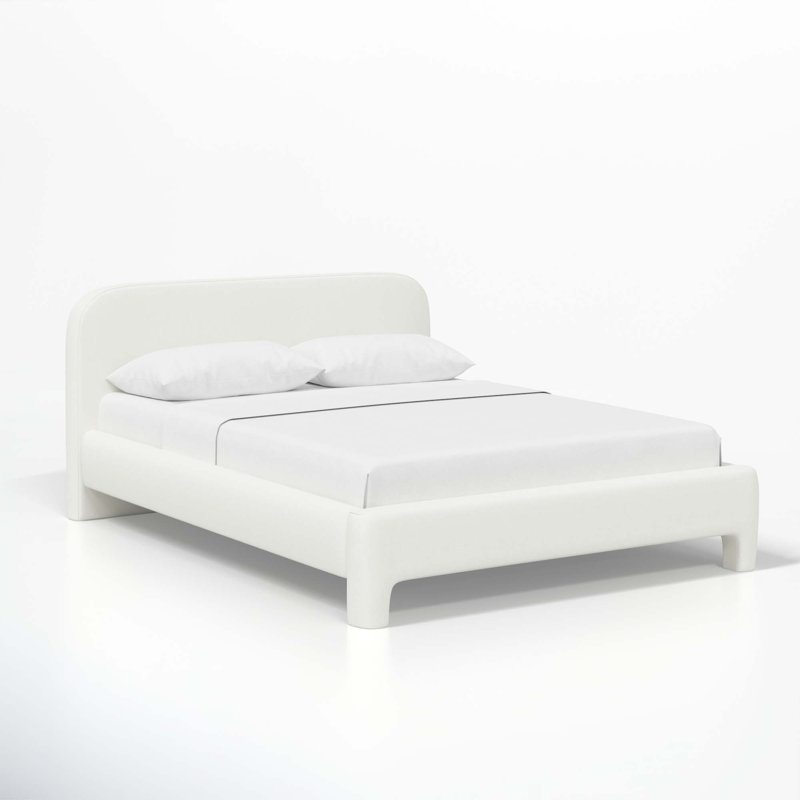 Illy Upholstered Standard Bed, King, Zuma White Textured Linen