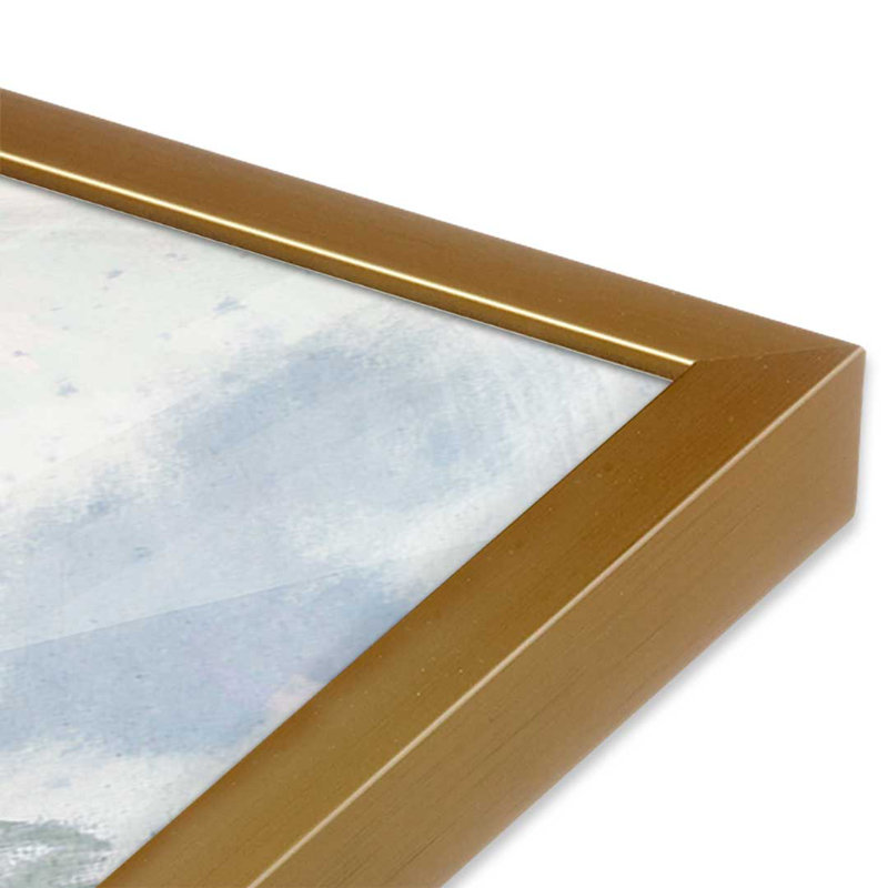 «Iridescent Oceania II» par Victoria Barnes, reproduction d'art, Impression sur cadre ouvert sans papier mat, Doré