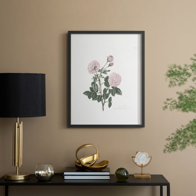 Impression florale vintage encadrée CLxxxviii - bois massif
