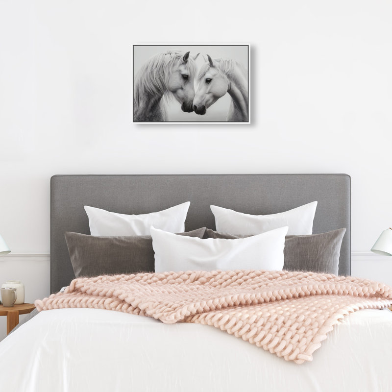 Twin Souls I Print by Oliver Gal, 11"H x 16"W, White Floater Frame