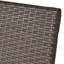 Chaises empilables pour l'extérieur, 4 pièces, résine brune, structure en fer, coussins d'eau, accoudoirs courbés, profondeur de 25,1 pouces, largeur de 30,06 po, hauteur de 35,47 po pour la terrasse, profondeur du produit, largeur, hauteur