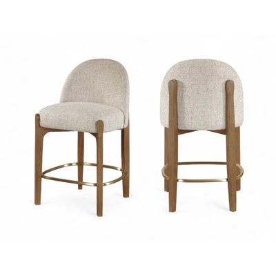 Tabouret de comptoir rembourré en tissu Maud