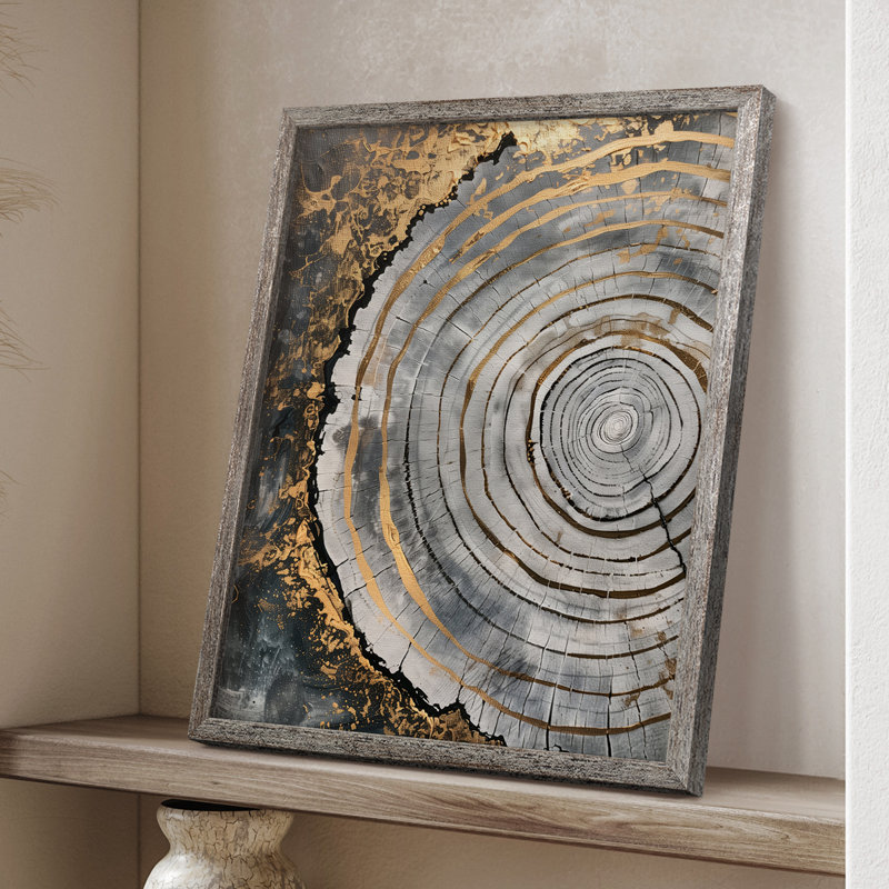 ABSTRACT Series CCL XXVII, reproduction encadrée - bois massif, H 15 po x l 12 po