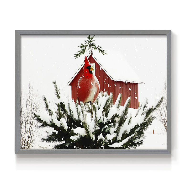 Chirstmas Art-DCI - Reproduction encadrée - Restickable, H 22 po x l 28 po, Gris