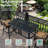  Outdoor Bar Table, 41.98" X 23.98" Cast Aluminum Counter Height Table, All-Weather Patio Rectangle Pub Table With Adjustable Feet, High Top Dining Table For Backyard, Deck, Garden, Antique Bronze