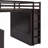 Full Size Loft Bed With Drawers,Desk,And Wardrobe-Espresso