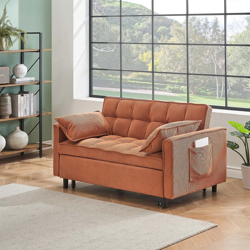 Versatile Folding Sofa Bed with Adjustable Back and Comfortable Cushions