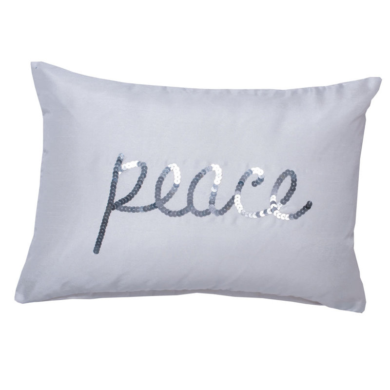 Coussin en soie Sequin Peace