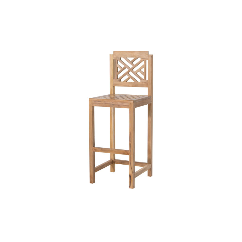 Monterey Yes Stool with Solid Wood Frame, Coal