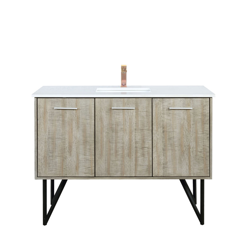 Ensemble de meuble-lavabo, plateau en marbre de culture et robinet or rose (SINK SINK)