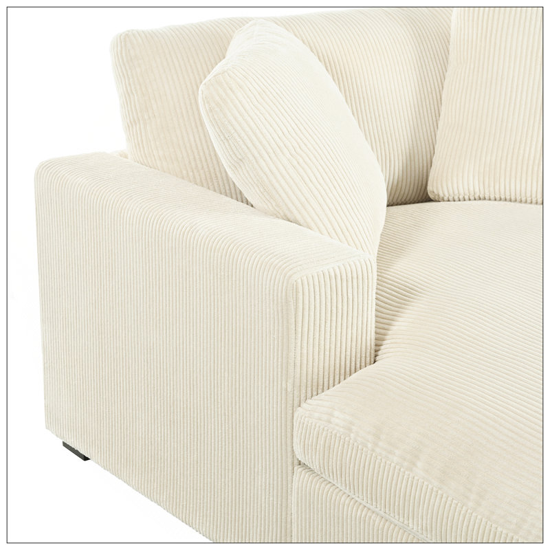 Méridienne surdimensionnée de 53,5 po x 70,9 po, chaise longue - conception classique, tissu doux, assemblage facile, structure durable avec pieds en bois massif