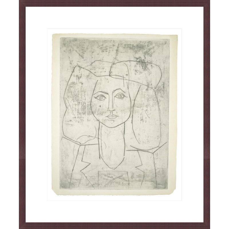 Portrait de Francfort vêtu d'un costume par Pablo Picasso - Impression Giclée sur cadre, H 21,28 po x l 17,75 po