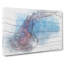 Pink And Blue Jellyfish In Abstract - Wrapped Canvas Print-55339742