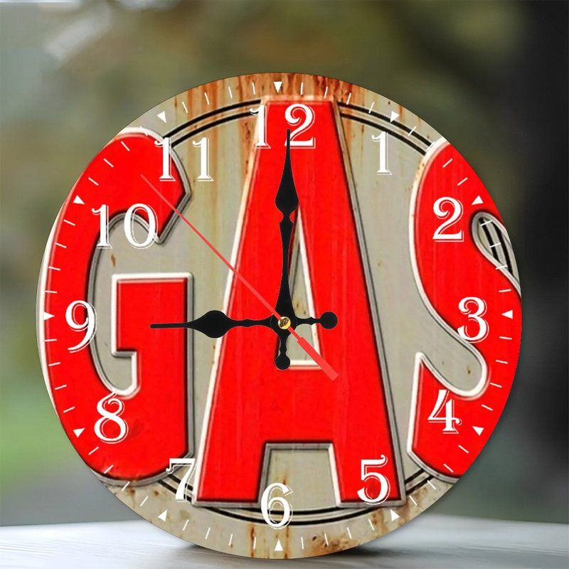 Horloge murale en bois 10 po, mouvement silencieux, à piles (piles AA non incluses), décor artistique, parfait pour les décorations