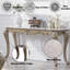Table de canapé, plateau en marbre naturel et finition bronze antique