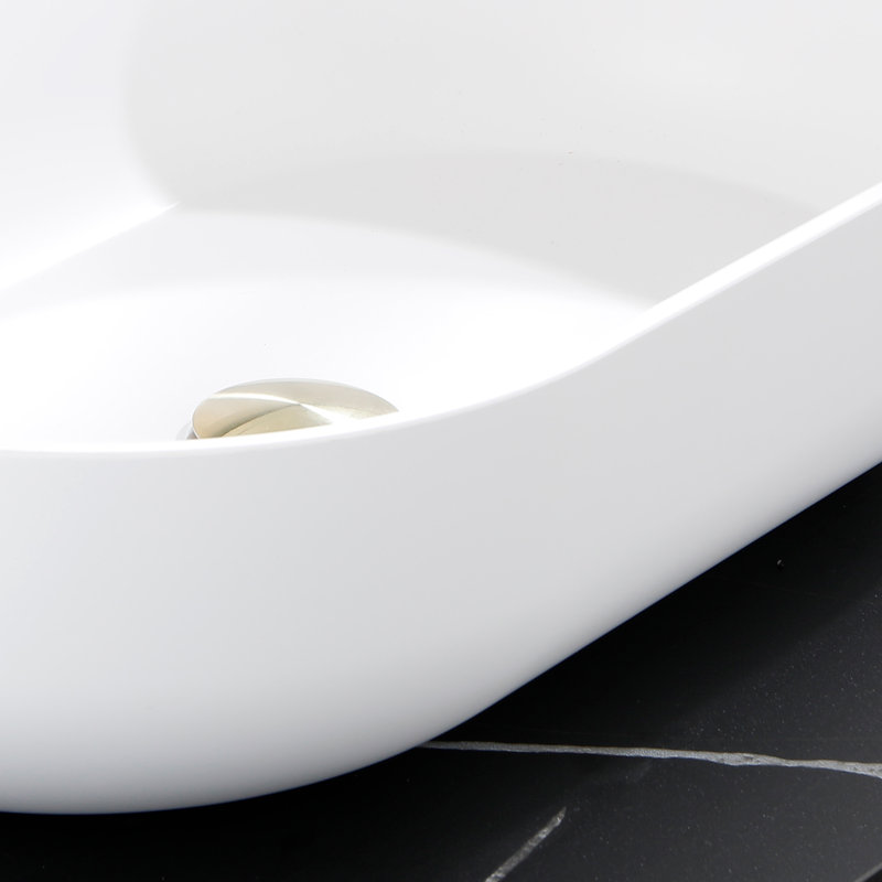 Topcraft Single Basin Bathroom Sink, White