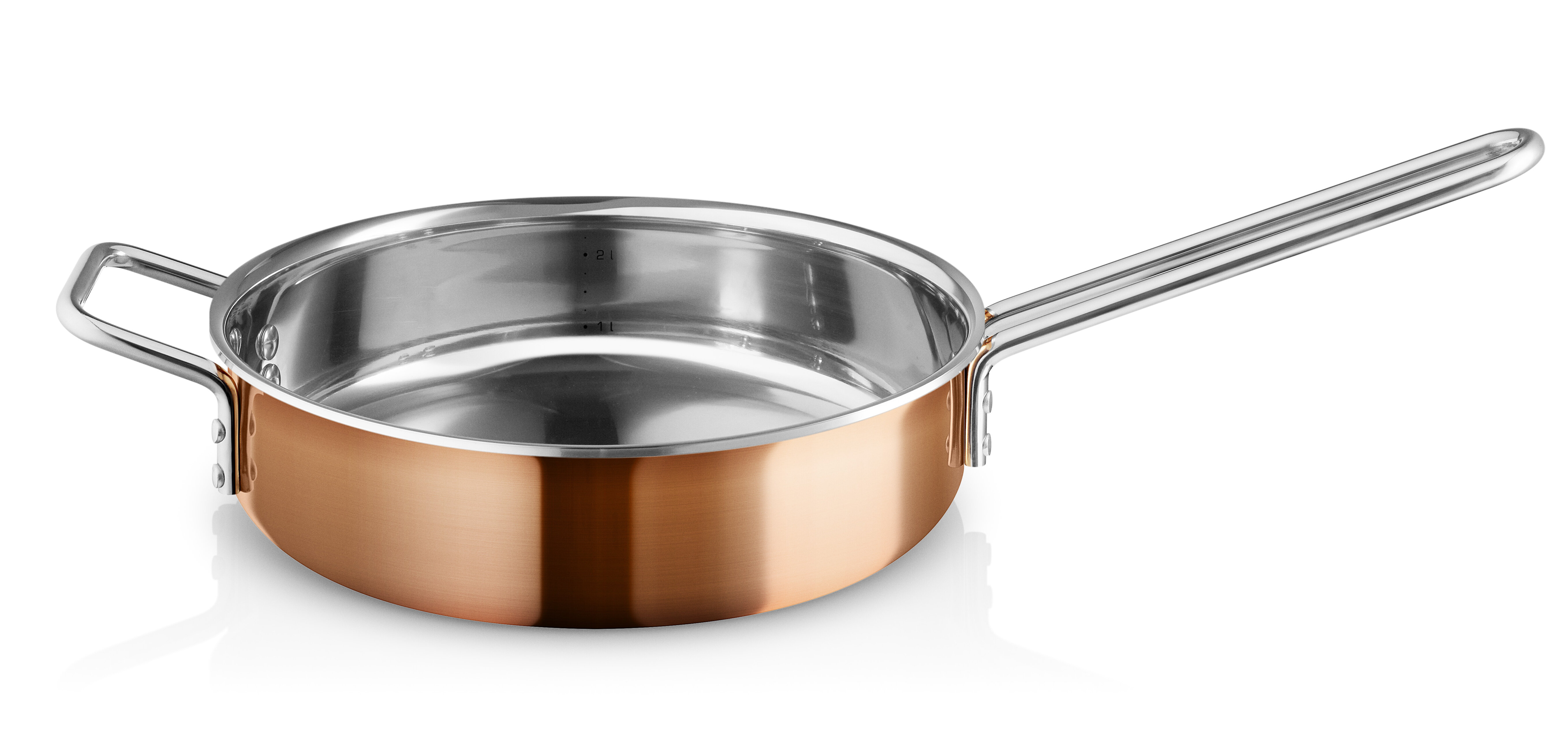 Viking Contemporary 3-Ply Stainless Steel 3.6 Quart Saute Pan with Lid