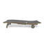 Chaise longue avec plateau coulissant pour patio