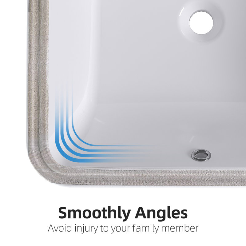 Blue Elephant 20.3mm L x 15.2mm W Natural Stainless Steel Rectangular Sink