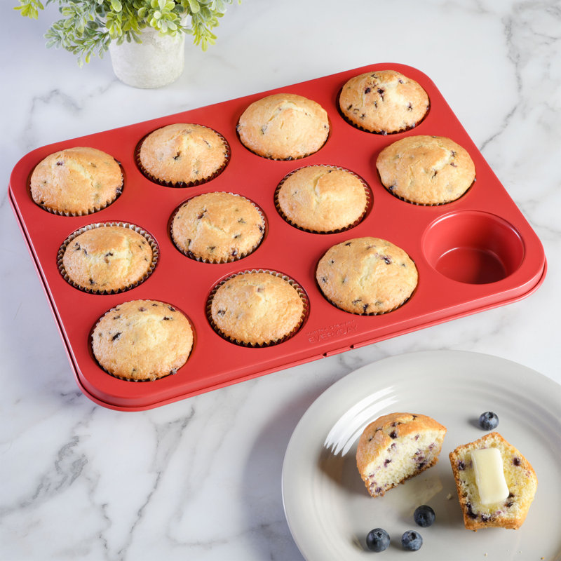 Moule à muffins en acier au carbone antiadhésif de 12 tasses Martha Stewart