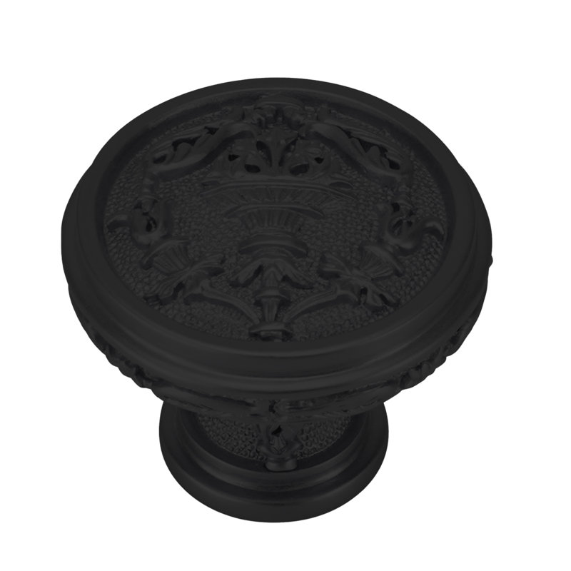 edgar berebi giverny knob in matte black plate, Matte Black