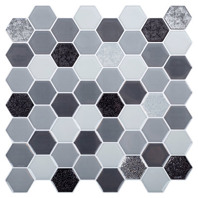 10'' W x 10'' L PVC Peel and Stick Mosaic Tile