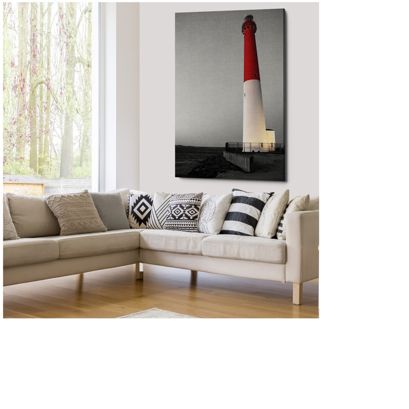 « barnegat light », reproduction d’impression sur toile tendue, H 32 po x l 48 po x P 1,5 po