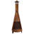  70'' H x 23.5'' W 70" Rust Patina Finish Steel Wood-Burning Chiminea with Spark Screen