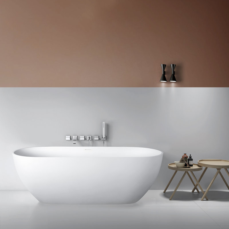 Elsa 68.9'' X 29.5'' Freestanding Soaking Bathtub For Medium Bathrooms