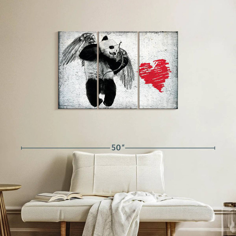 Hardie Cupid Panda, 24" H x 38" W