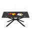 Table basse de 39,37 po rectangulaire en verre, design élégant avec pieds en métal, table basse pour le salon-453760408-453760413