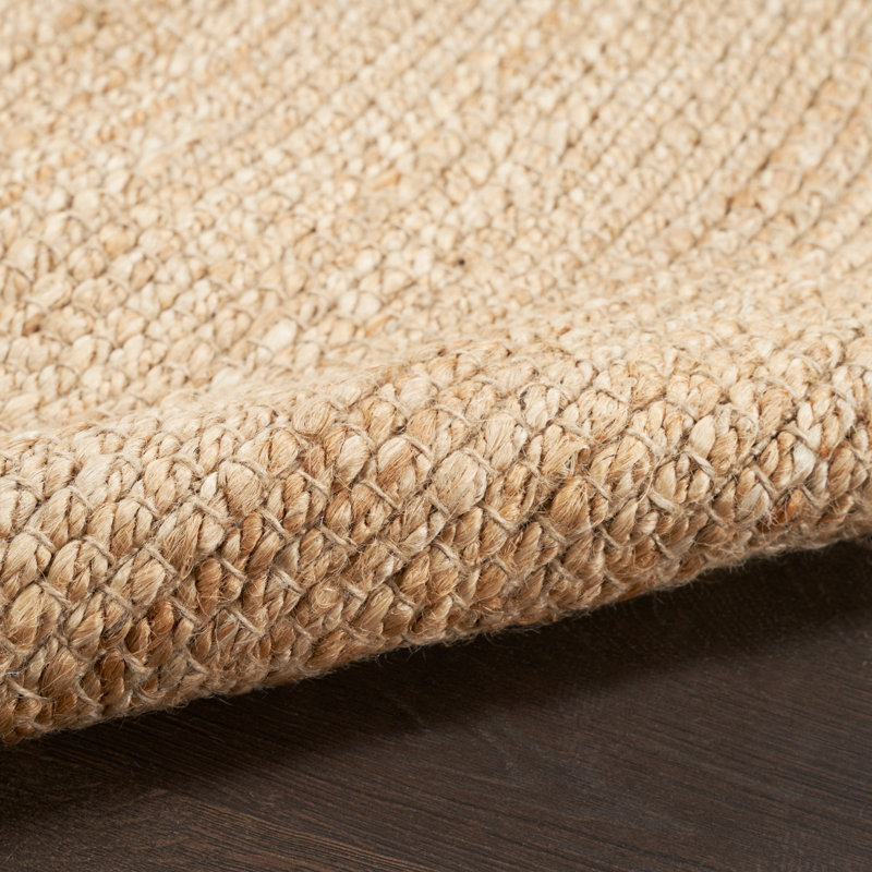 Gerri Solid Color Flatweave Area Rug, Rectangle 3' x 5', Beige