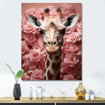 " Pink Giraffe Romantic Stance II "