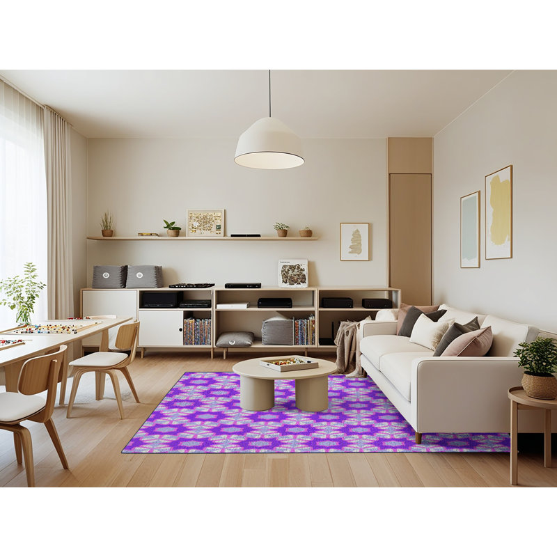 Tapis indigo Power Loom, Rectangle 7 pi x 9 pi