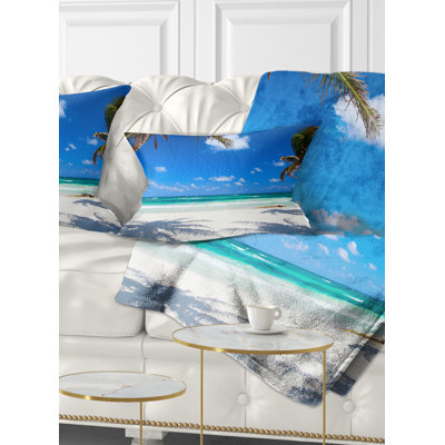 Coussin paysage à la noix de coco à la plage